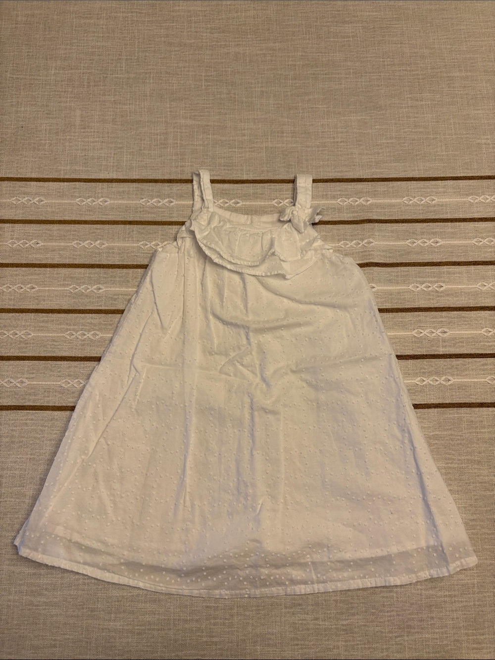 Gymboree White Ruffled Cotton Sundress